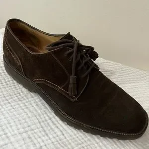 Faconnable Men\'s Dark Brown Suede Oxfords Faconnable | Shoes | Faconnable Mens Suede Leather Lace Up  main image 2